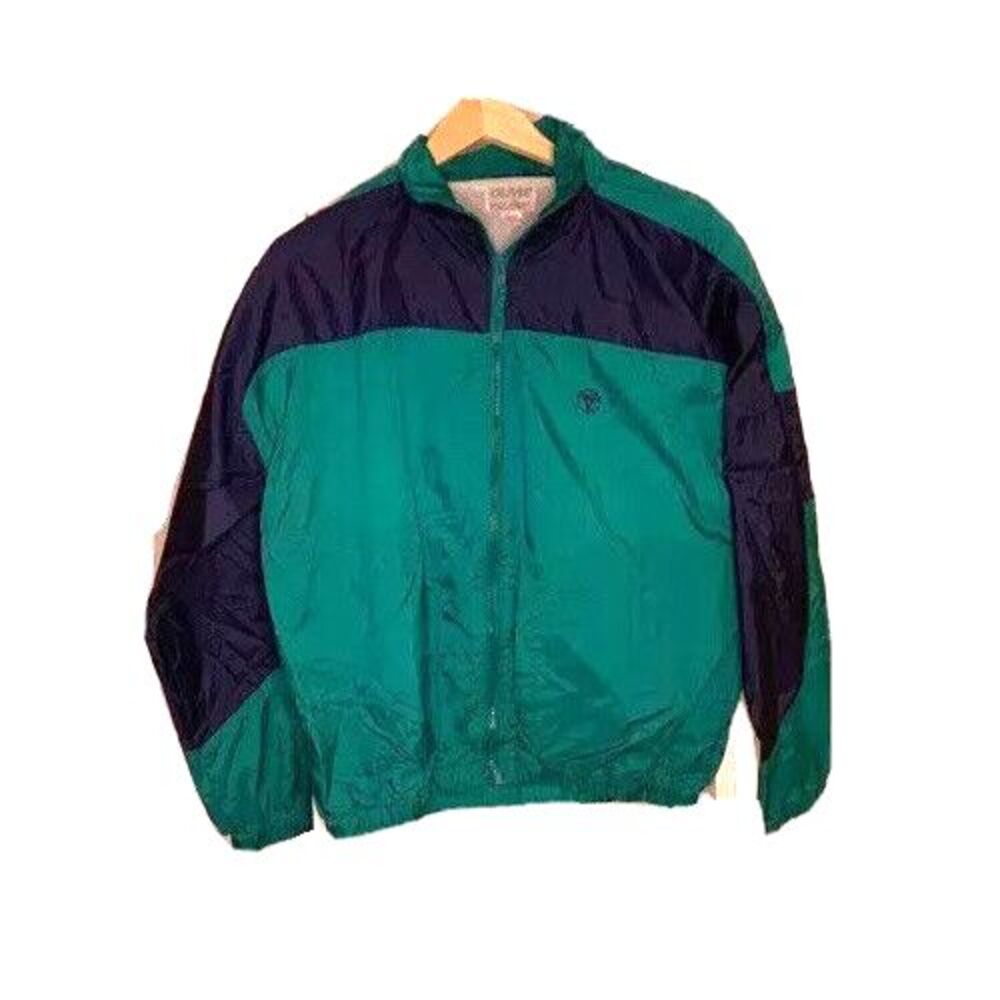 Olivia Valere Jacket Mens Medium Green Blue  Activewear Bomber Mesh Athletic